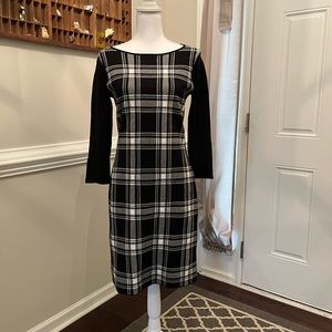 Chaps Black and White sweater dress Size M